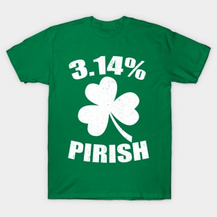 Pi Day St. Patrick's 3.14 Irish Funny Pirish Math Teacher T-Shirt